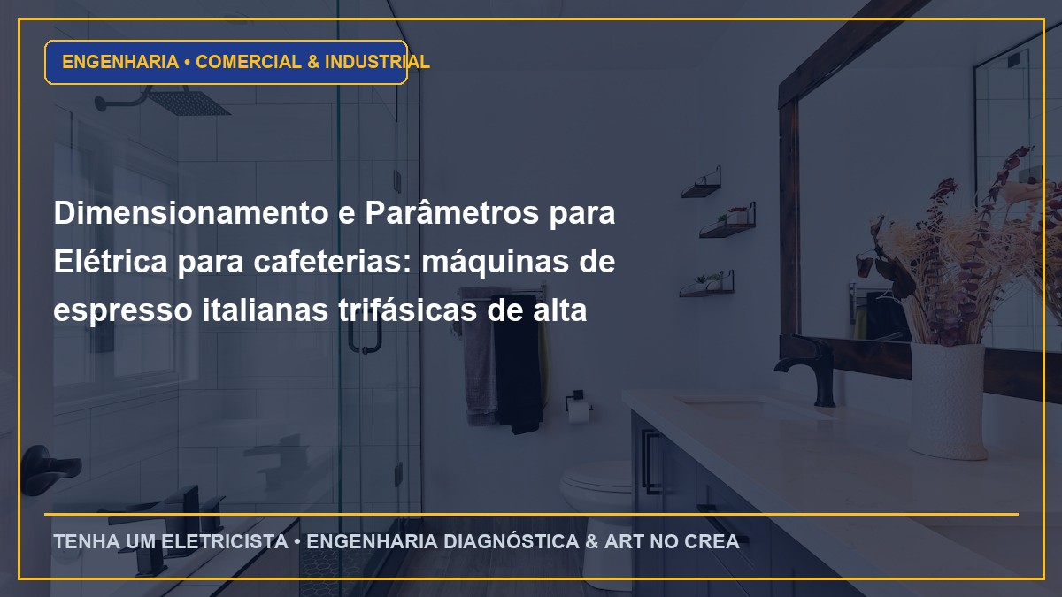 Dimensionamento e Parâmetros para Elétrica para cafeterias: máquinas de espresso italianas trifásicas de alta pressão