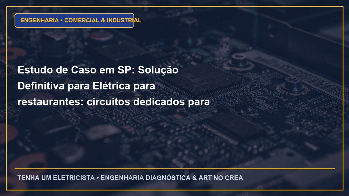 Estudo de Caso em SP: Solução Definitiva para Elétrica para restaurantes: circuitos dedicados para fritadeiras e fornos combinados