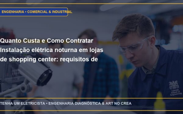 Quanto Custa e Como Contratar Instalação elétrica noturna em lojas de shopping center: requisitos de aprovação com ART
