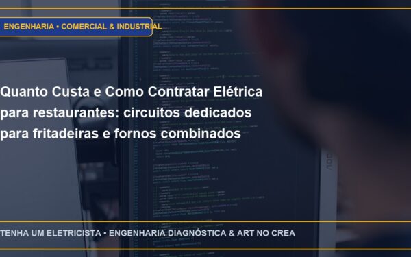 Quanto Custa e Como Contratar Elétrica para restaurantes: circuitos dedicados para fritadeiras e fornos combinados com ART