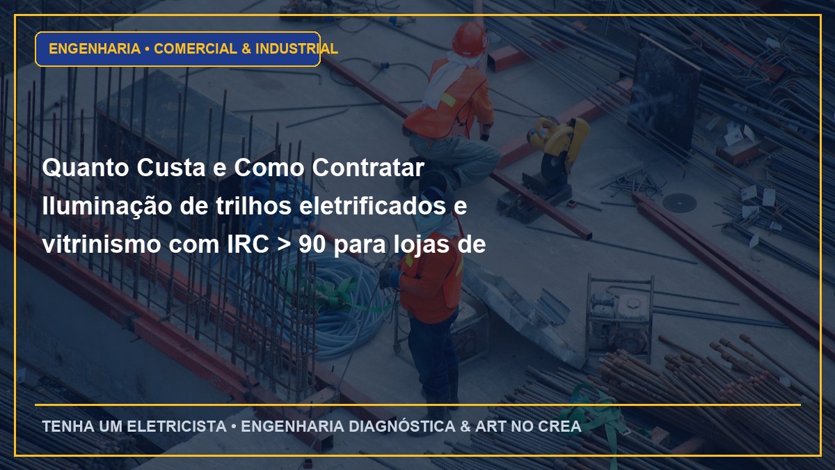 Quanto Custa e Como Contratar Iluminação de trilhos eletrificados e vitrinismo com IRC > 90 para lojas de moda com ART