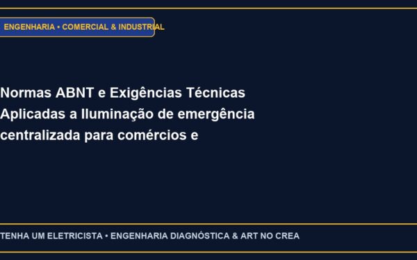 Normas ABNT e Exigências Técnicas Aplicadas a Iluminação de emergência centralizada para comércios e aprovação do AVCB