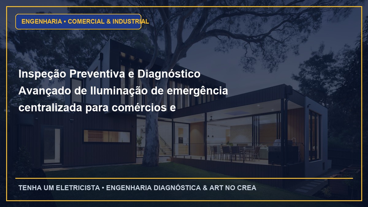 Inspeção Preventiva e Diagnóstico Avançado de Iluminação de emergência centralizada para comércios e aprovação do AVCB
