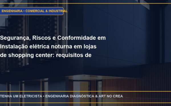 Segurança, Riscos e Conformidade em Instalação elétrica noturna em lojas de shopping center: requisitos de aprovação