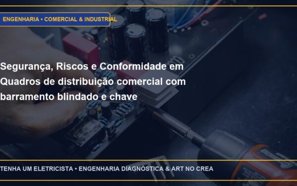 Segurança, Riscos e Conformidade em Quadros de distribuição comercial com barramento blindado e chave seccionadora