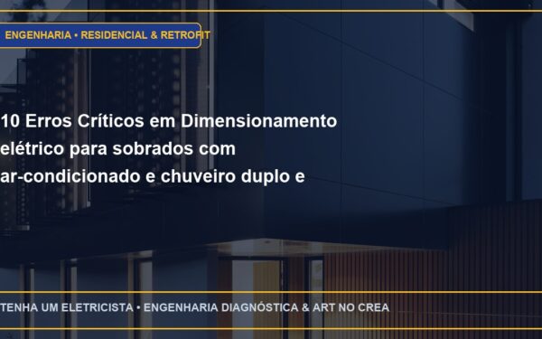 10 Erros Críticos em Dimensionamento elétrico para sobrados com ar-condicionado e chuveiro duplo e Como Evitar