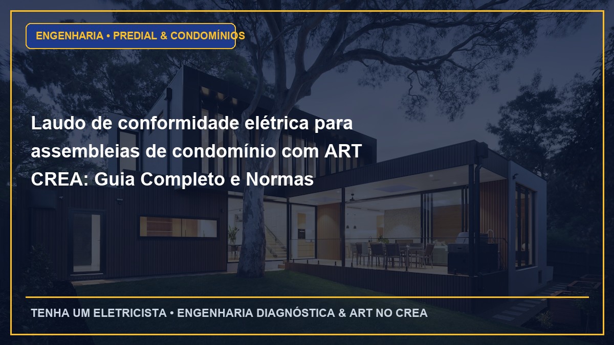 Laudo de conformidade elétrica para assembleias de condomínio com ART CREA: Guia Completo e Normas