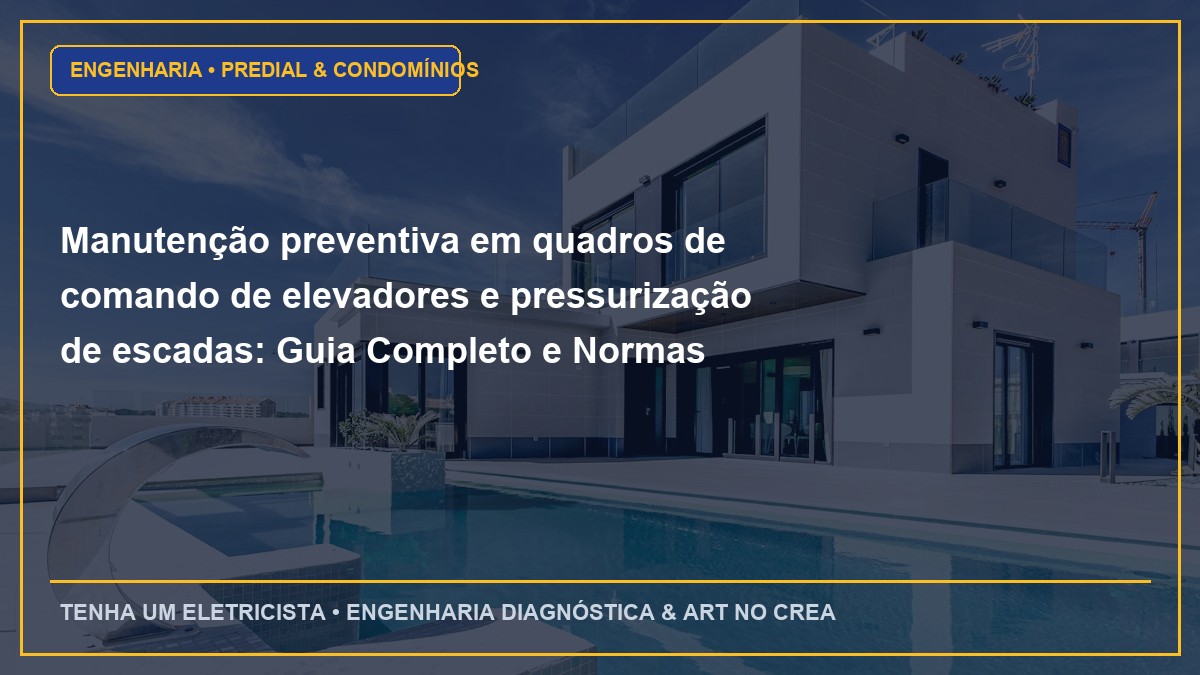 Manutenção preventiva em quadros de comando de elevadores e pressurização de escadas: Guia Completo e Normas