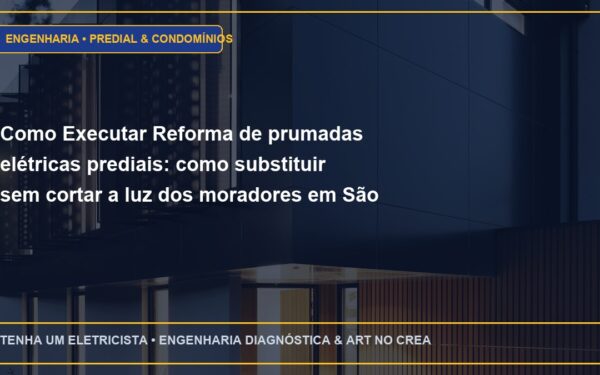 Como Executar Reforma de prumadas elétricas prediais: como substituir sem cortar a luz dos moradores em São Paulo