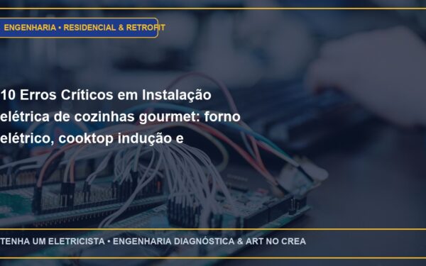 10 Erros Críticos em Instalação elétrica de cozinhas gourmet: forno elétrico, cooktop indução e micro-ondas e Como Evitar