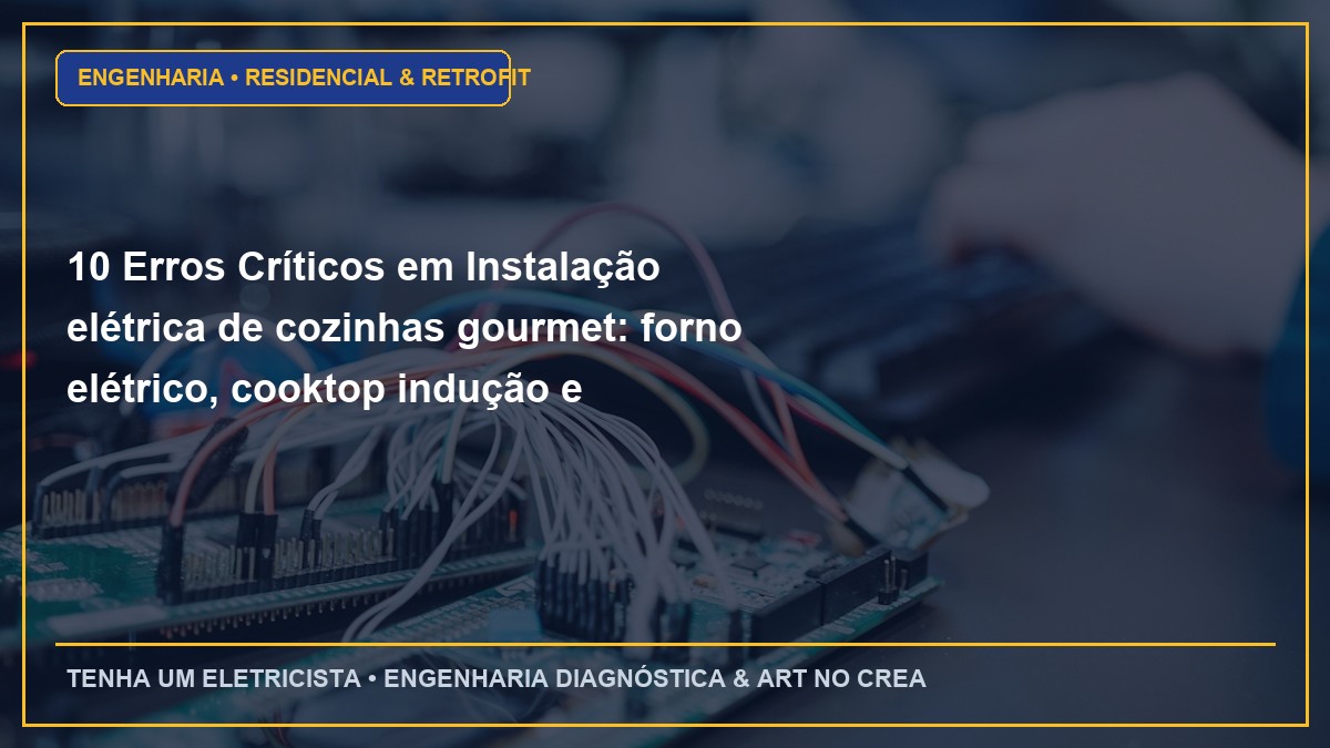 10 Erros Críticos em Instalação elétrica de cozinhas gourmet: forno elétrico, cooktop indução e micro-ondas e Como Evitar