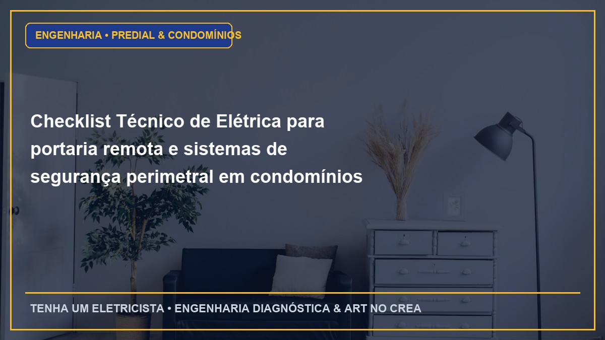 Checklist Técnico de Elétrica para portaria remota e sistemas de segurança perimetral em condomínios (Passo a Passo)