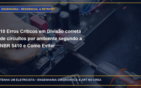 10 Erros Críticos em Divisão correta de circuitos por ambiente segundo a NBR 5410 e Como Evitar