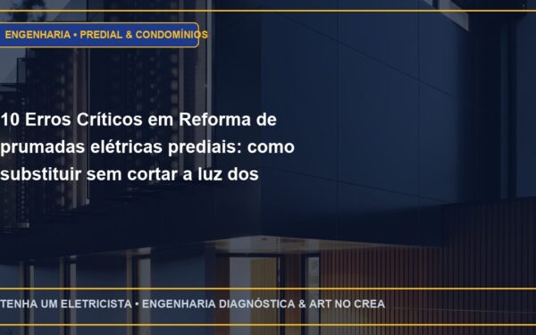 10 Erros Críticos em Reforma de prumadas elétricas prediais: como substituir sem cortar a luz dos moradores e Como Evitar