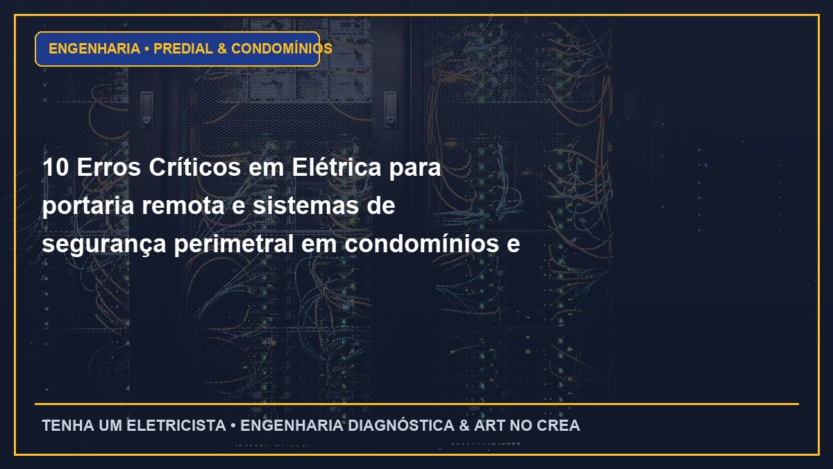 10 Erros Críticos em Elétrica para portaria remota e sistemas de segurança perimetral em condomínios e Como Evitar