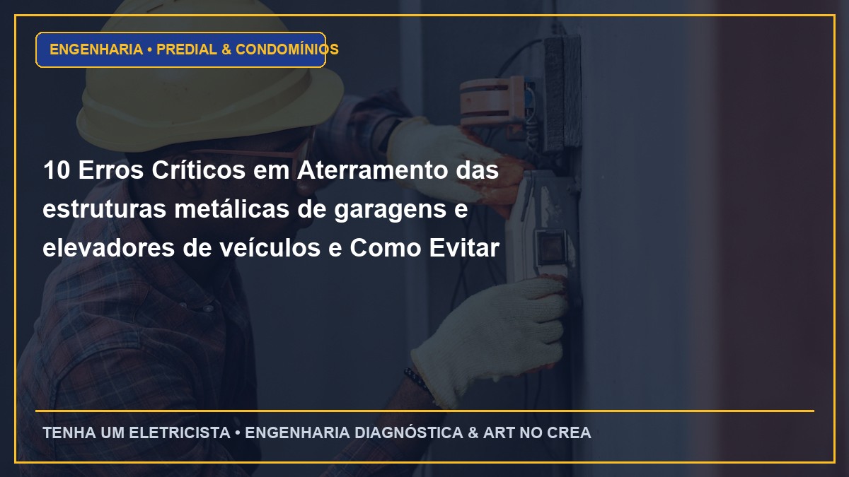 10 Erros Críticos em Aterramento das estruturas metálicas de garagens e elevadores de veículos e Como Evitar