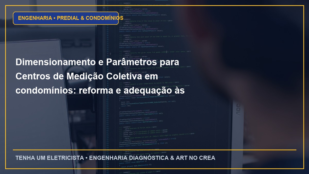 Dimensionamento e Parâmetros para Centros de Medição Coletiva em condomínios: reforma e adequação às normas Enel