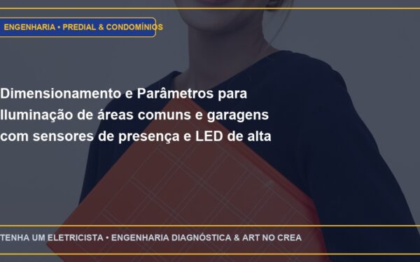 Dimensionamento e Parâmetros para Iluminação de áreas comuns e garagens com sensores de presença e LED de alta eficiência