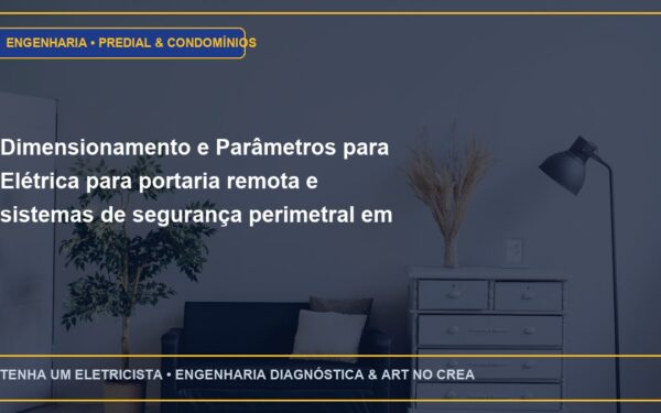Dimensionamento e Parâmetros para Elétrica para portaria remota e sistemas de segurança perimetral em condomínios