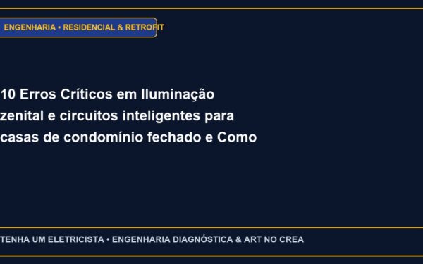 10 Erros Críticos em Iluminação zenital e circuitos inteligentes para casas de condomínio fechado e Como Evitar