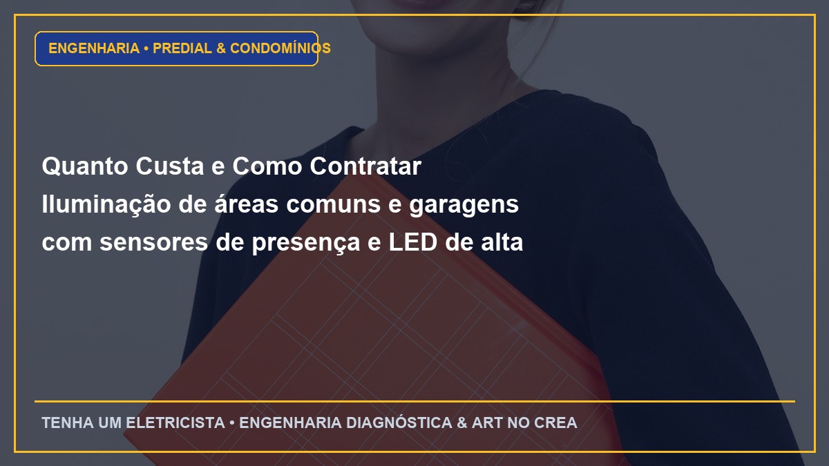 Quanto Custa e Como Contratar Iluminação de áreas comuns e garagens com sensores de presença e LED de alta eficiência com ART