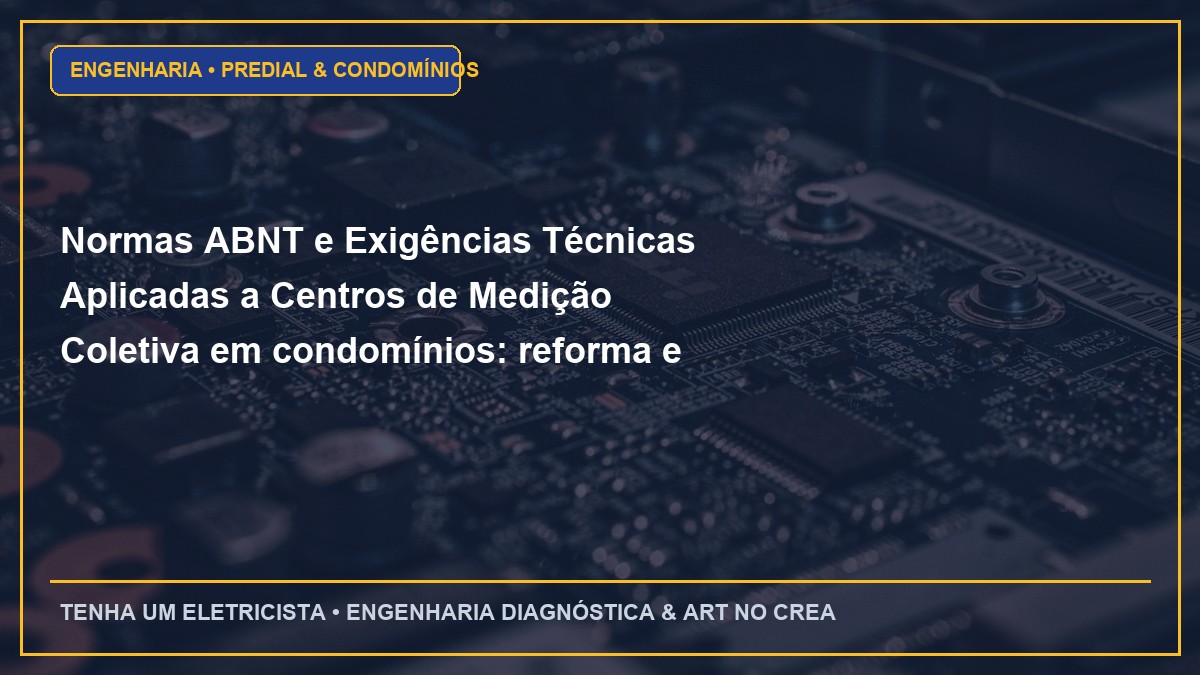 Normas ABNT e Exigências Técnicas Aplicadas a Centros de Medição Coletiva em condomínios: reforma e adequação às normas Enel