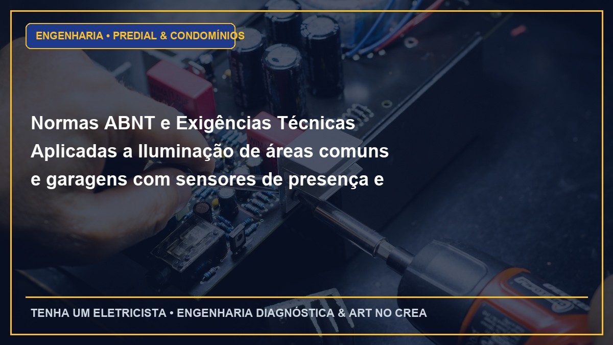 Normas ABNT e Exigências Técnicas Aplicadas a Iluminação de áreas comuns e garagens com sensores de presença e LED de alta eficiência