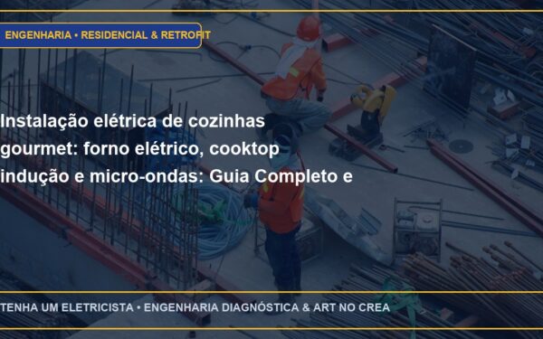 Instalação elétrica de cozinhas gourmet: forno elétrico, cooktop indução e micro-ondas: Guia Completo e Normas