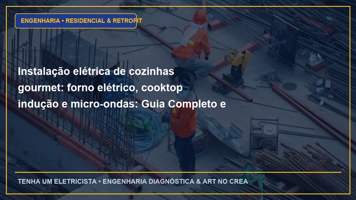 Instalação elétrica de cozinhas gourmet: forno elétrico, cooktop indução e micro-ondas: Guia Completo e Normas