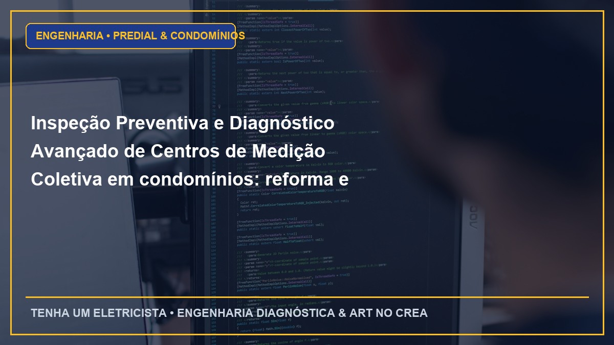 Inspeção Preventiva e Diagnóstico Avançado de Centros de Medição Coletiva em condomínios: reforma e adequação às normas Enel