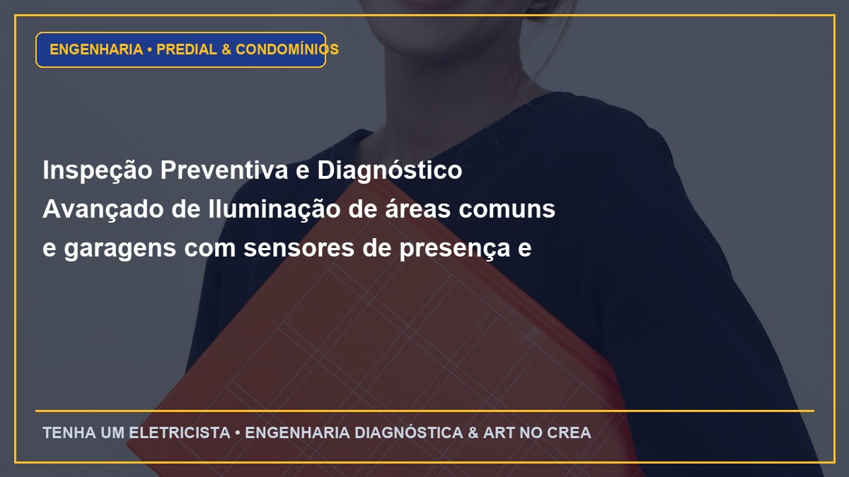 Inspeção Preventiva e Diagnóstico Avançado de Iluminação de áreas comuns e garagens com sensores de presença e LED de alta eficiência