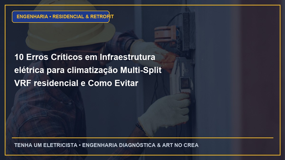 10 Erros Críticos em Infraestrutura elétrica para climatização Multi-Split VRF residencial e Como Evitar