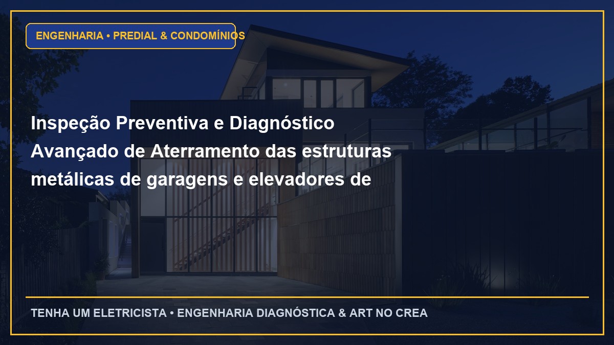 Inspeção Preventiva e Diagnóstico Avançado de Aterramento das estruturas metálicas de garagens e elevadores de veículos