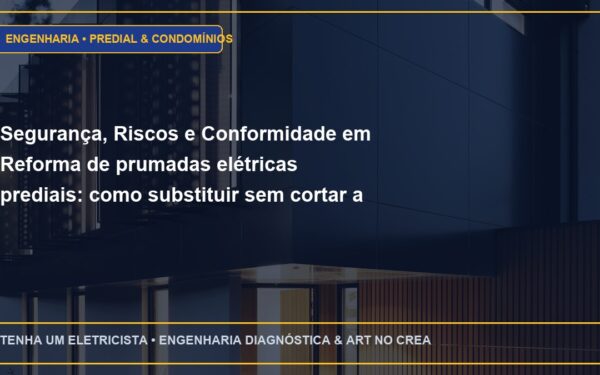 Segurança, Riscos e Conformidade em Reforma de prumadas elétricas prediais: como substituir sem cortar a luz dos moradores