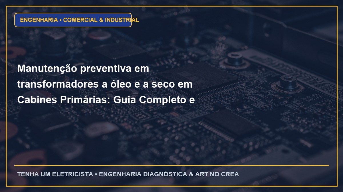 Manutenção preventiva em transformadores a óleo e a seco em Cabines Primárias: Guia Completo e Normas