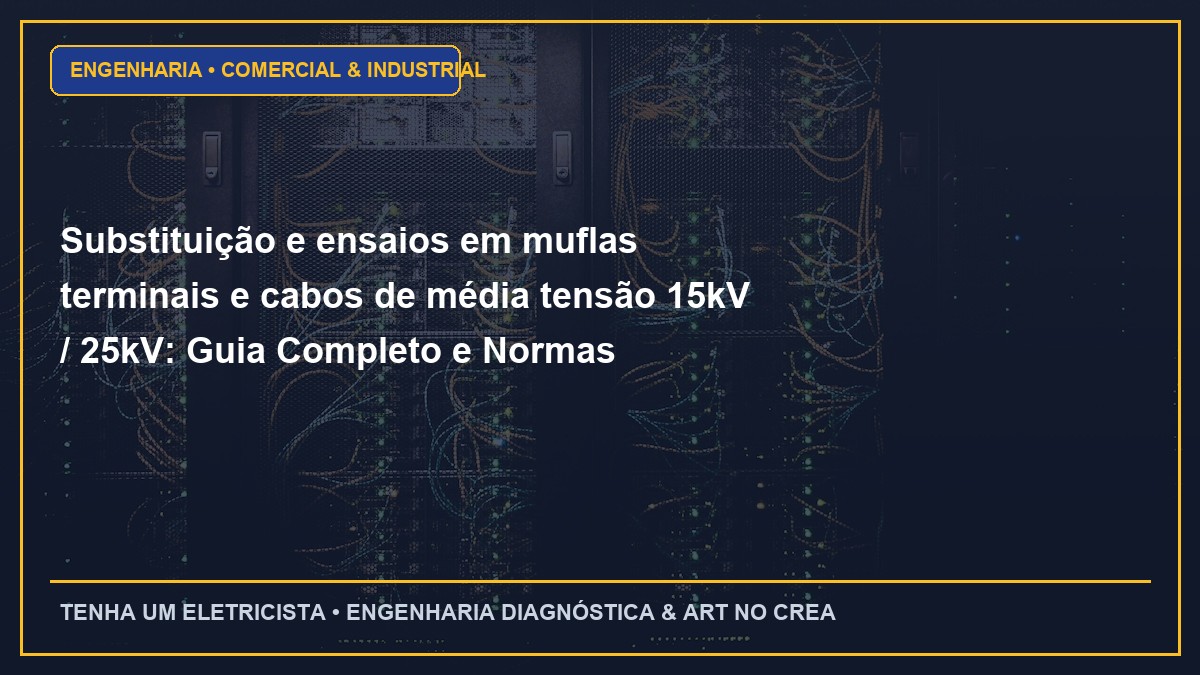 Substituição e ensaios em muflas terminais e cabos de média tensão 15kV / 25kV: Guia Completo e Normas