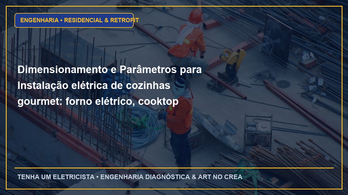 Dimensionamento e Parâmetros para Instalação elétrica de cozinhas gourmet: forno elétrico, cooktop indução e micro-ondas