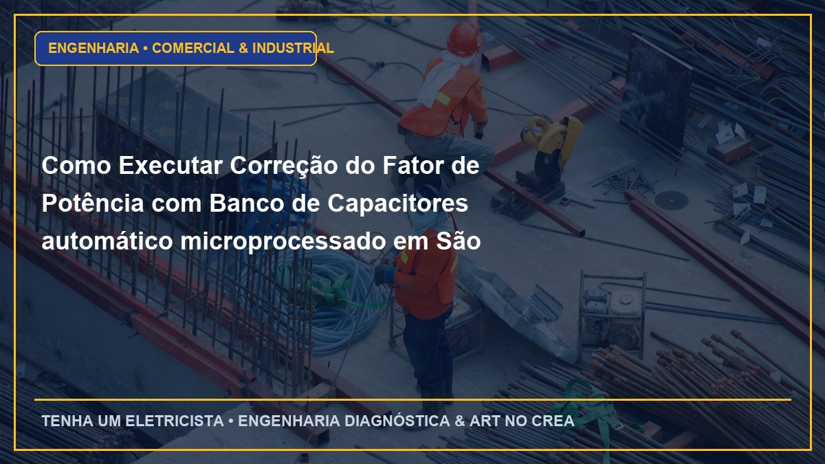 Como Executar Correção do Fator de Potência com Banco de Capacitores automático microprocessado em São Paulo