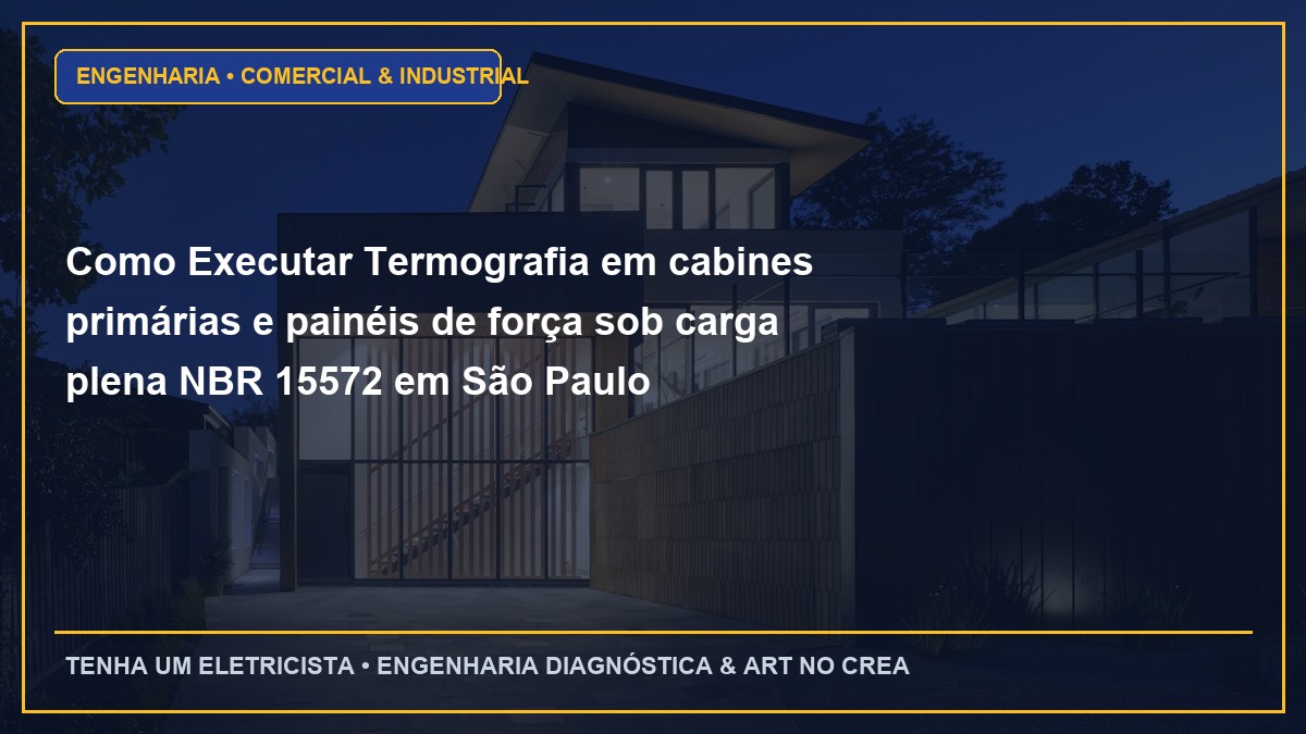 Como Executar Termografia em cabines primárias e painéis de força sob carga plena NBR 15572 em São Paulo