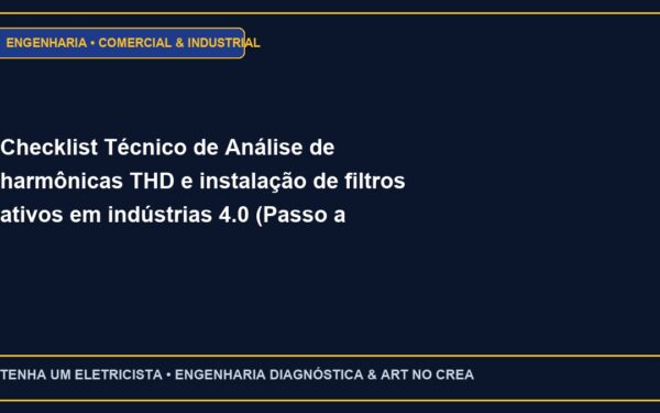 Checklist Técnico de Análise de harmônicas THD e instalação de filtros ativos em indústrias 4.0 (Passo a Passo)