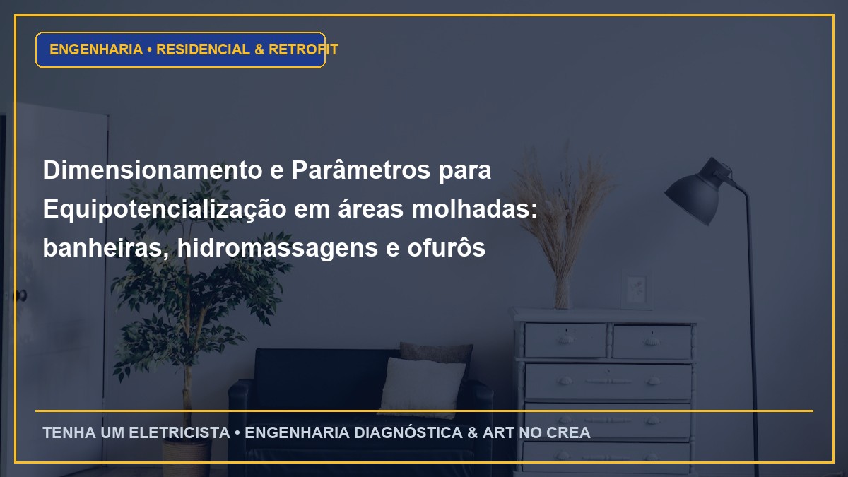 Dimensionamento e Parâmetros para Equipotencialização em áreas molhadas: banheiras, hidromassagens e ofurôs