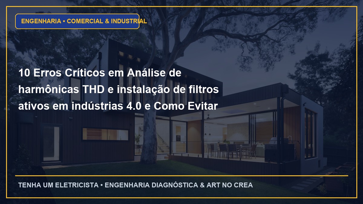 10 Erros Críticos em Análise de harmônicas THD e instalação de filtros ativos em indústrias 4.0 e Como Evitar