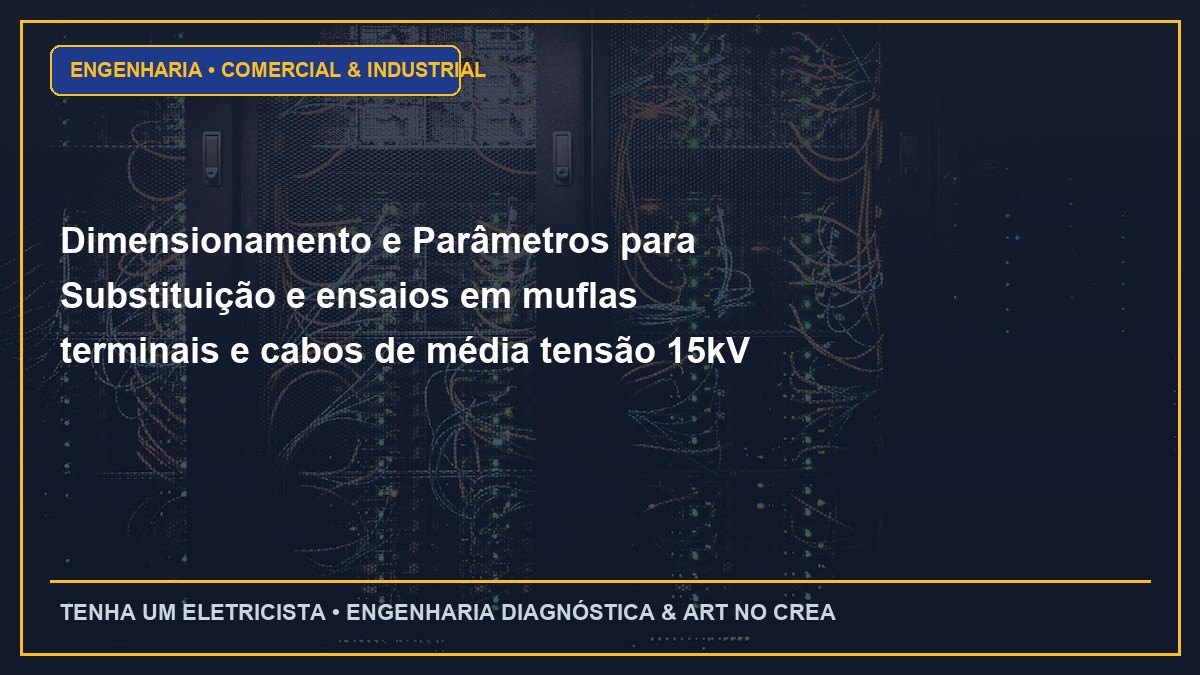 Dimensionamento e Parâmetros para Substituição e ensaios em muflas terminais e cabos de média tensão 15kV / 25kV