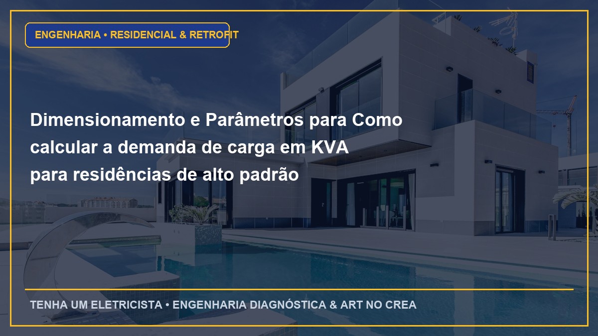 Dimensionamento e Parâmetros para Como calcular a demanda de carga em KVA para residências de alto padrão