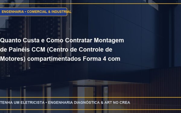 Quanto Custa e Como Contratar Montagem de Painéis CCM (Centro de Controle de Motores) compartimentados Forma 4 com ART