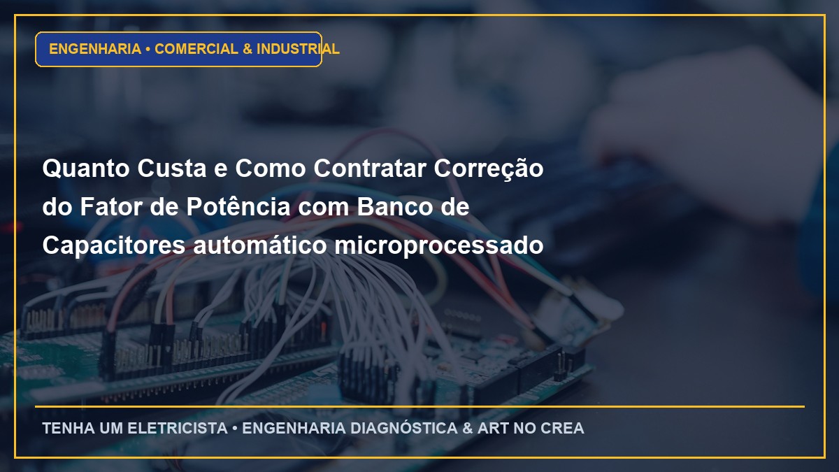 Quanto Custa e Como Contratar Correção do Fator de Potência com Banco de Capacitores automático microprocessado com ART