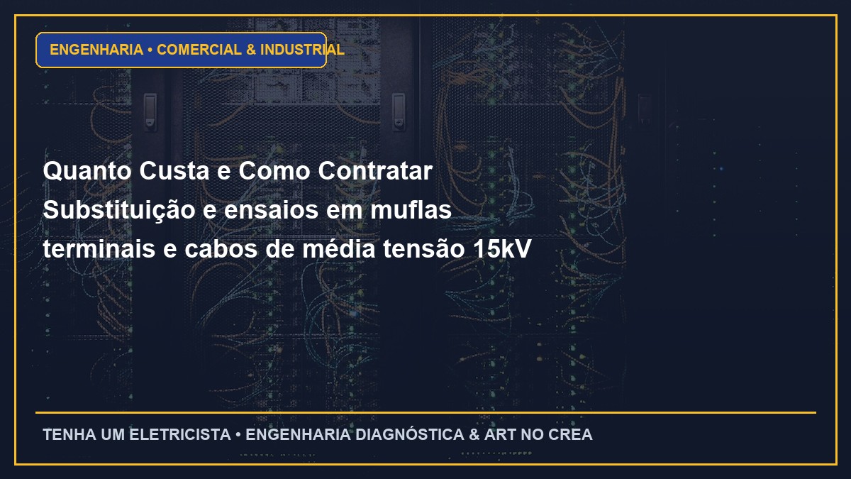 Quanto Custa e Como Contratar Substituição e ensaios em muflas terminais e cabos de média tensão 15kV / 25kV com ART