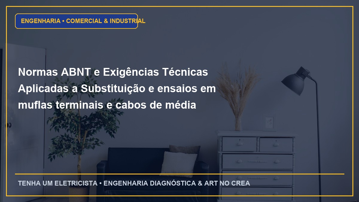 Normas ABNT e Exigências Técnicas Aplicadas a Substituição e ensaios em muflas terminais e cabos de média tensão 15kV / 25kV