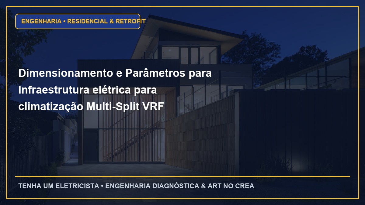 Dimensionamento e Parâmetros para Infraestrutura elétrica para climatização Multi-Split VRF residencial