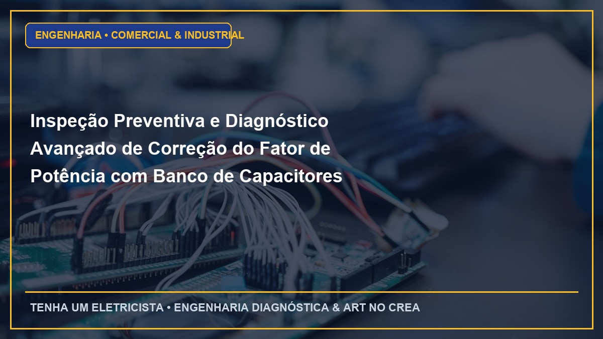 Inspeção Preventiva e Diagnóstico Avançado de Correção do Fator de Potência com Banco de Capacitores automático microprocessado